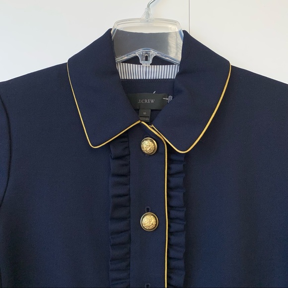 J. Crew Preppy Blue Blazer gold buttons - Picture 5 of 16